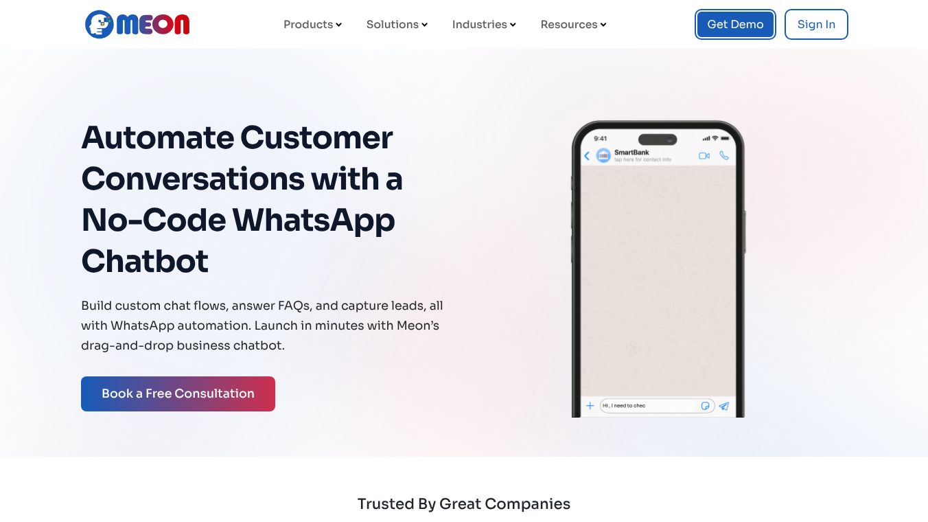 No-Code WhatsApp Chatbot