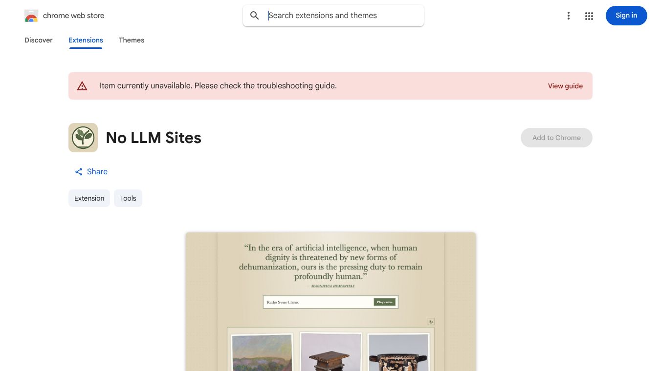 No LLM Sites