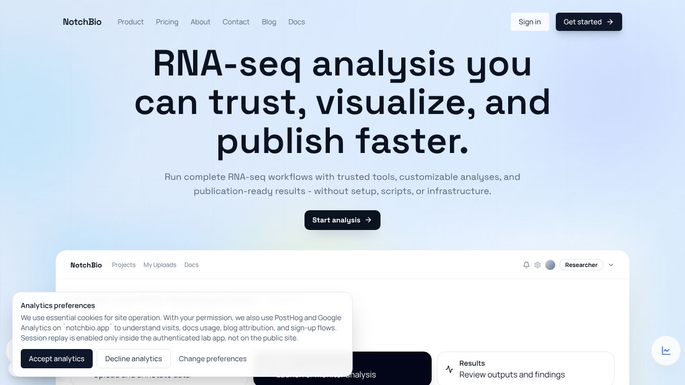 NotchBio - RNA-seq Analysis Platform