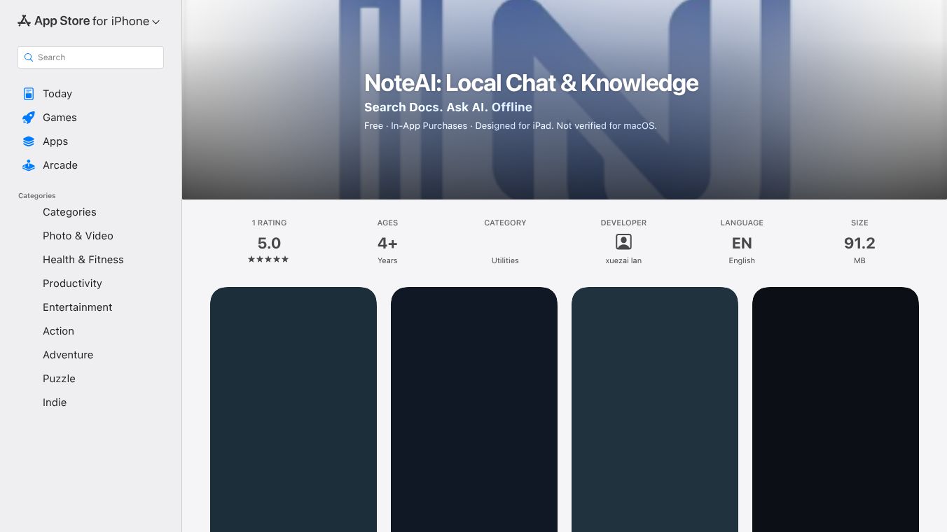 NoteAI:Free chat & Private & knowledge