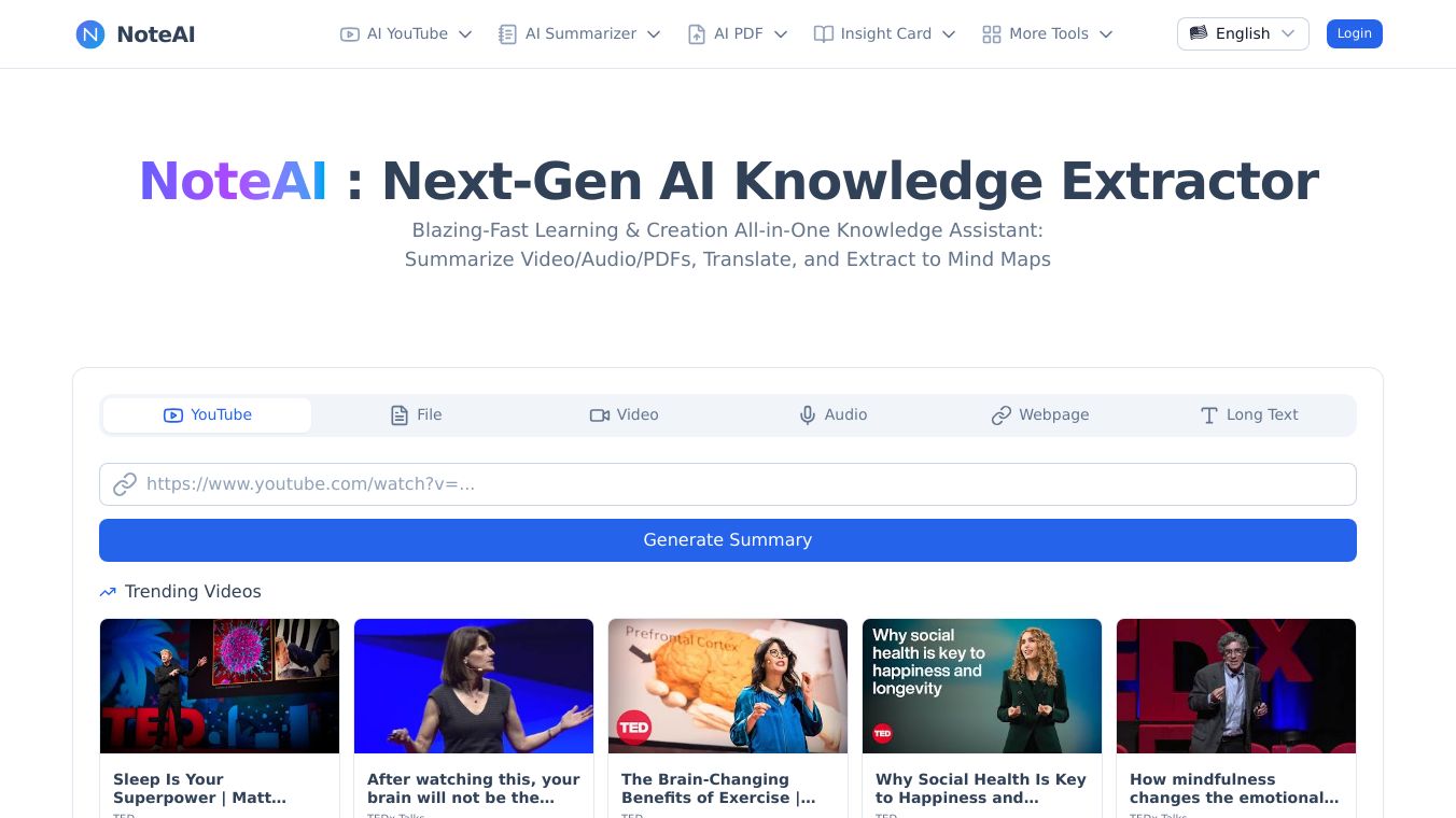 NoteAI : Next-Gen AI Knowledge Extractor