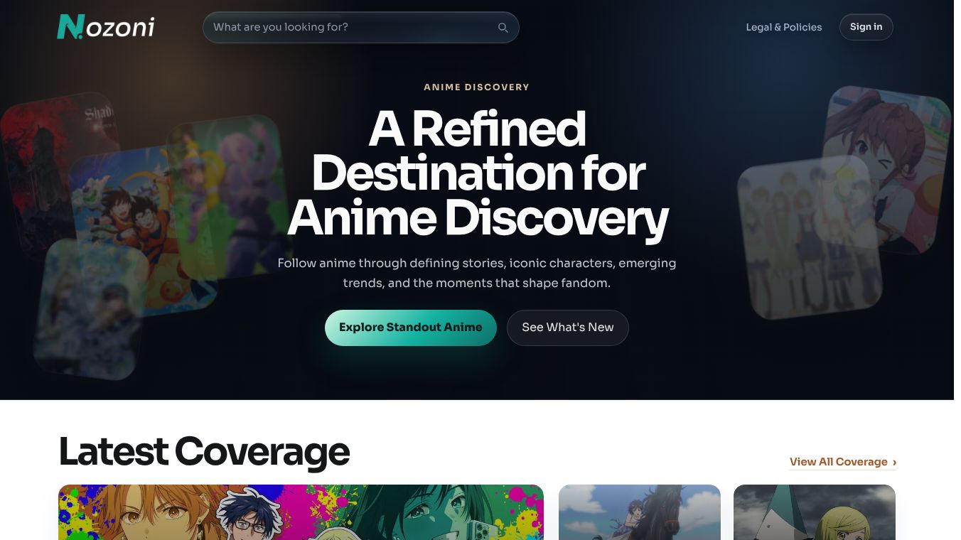 Nozoni Anime Discovery