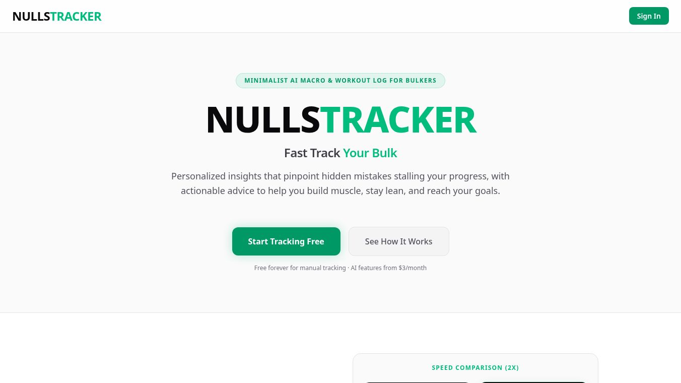Nulls Tracker - AI Bulking & Macro Log