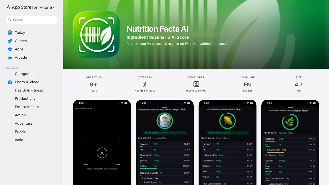 Nutrition Facts AI
