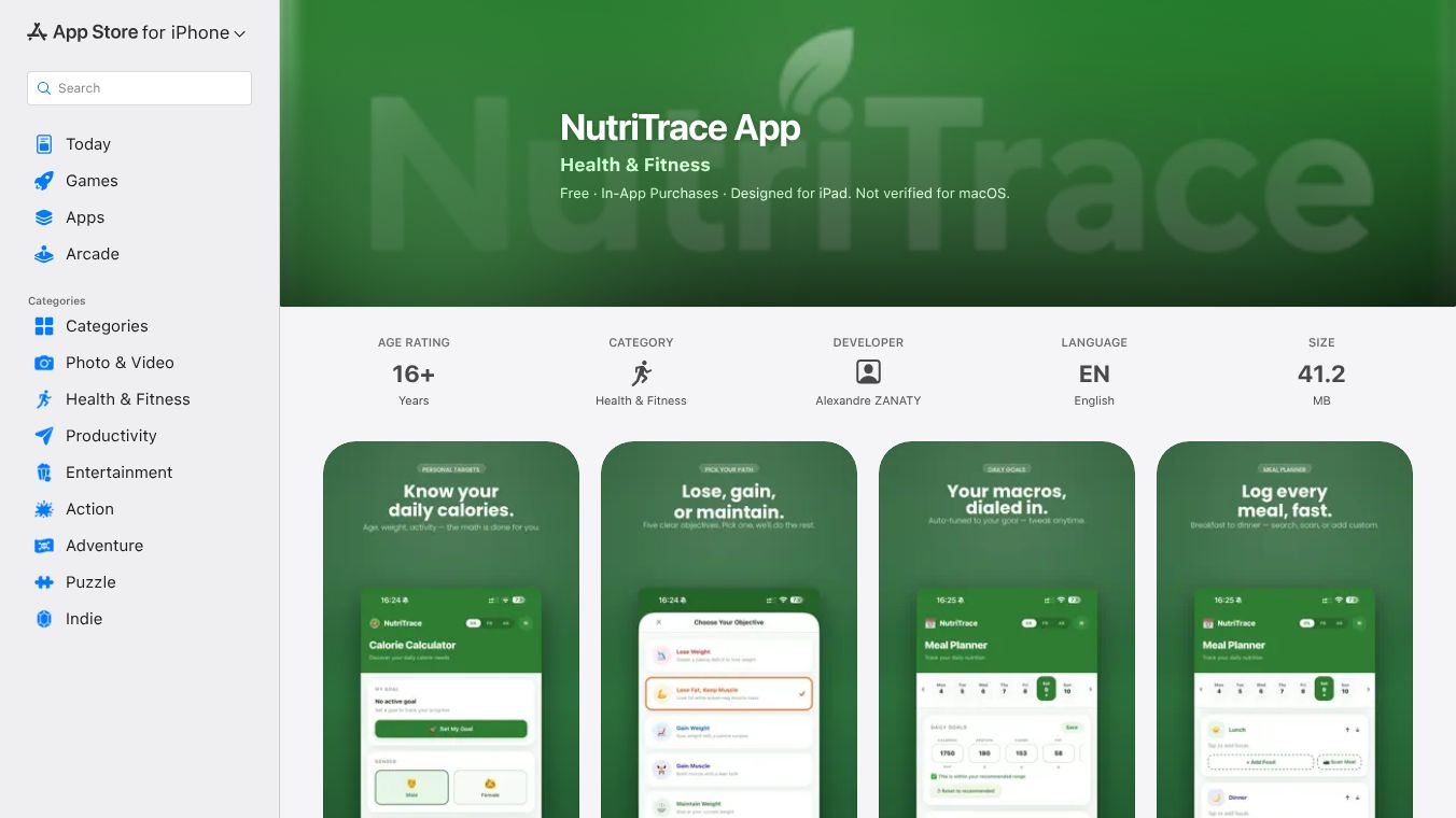 NutriTrace App