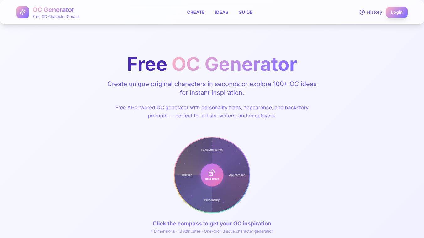 OC Compass — AI Character Generator