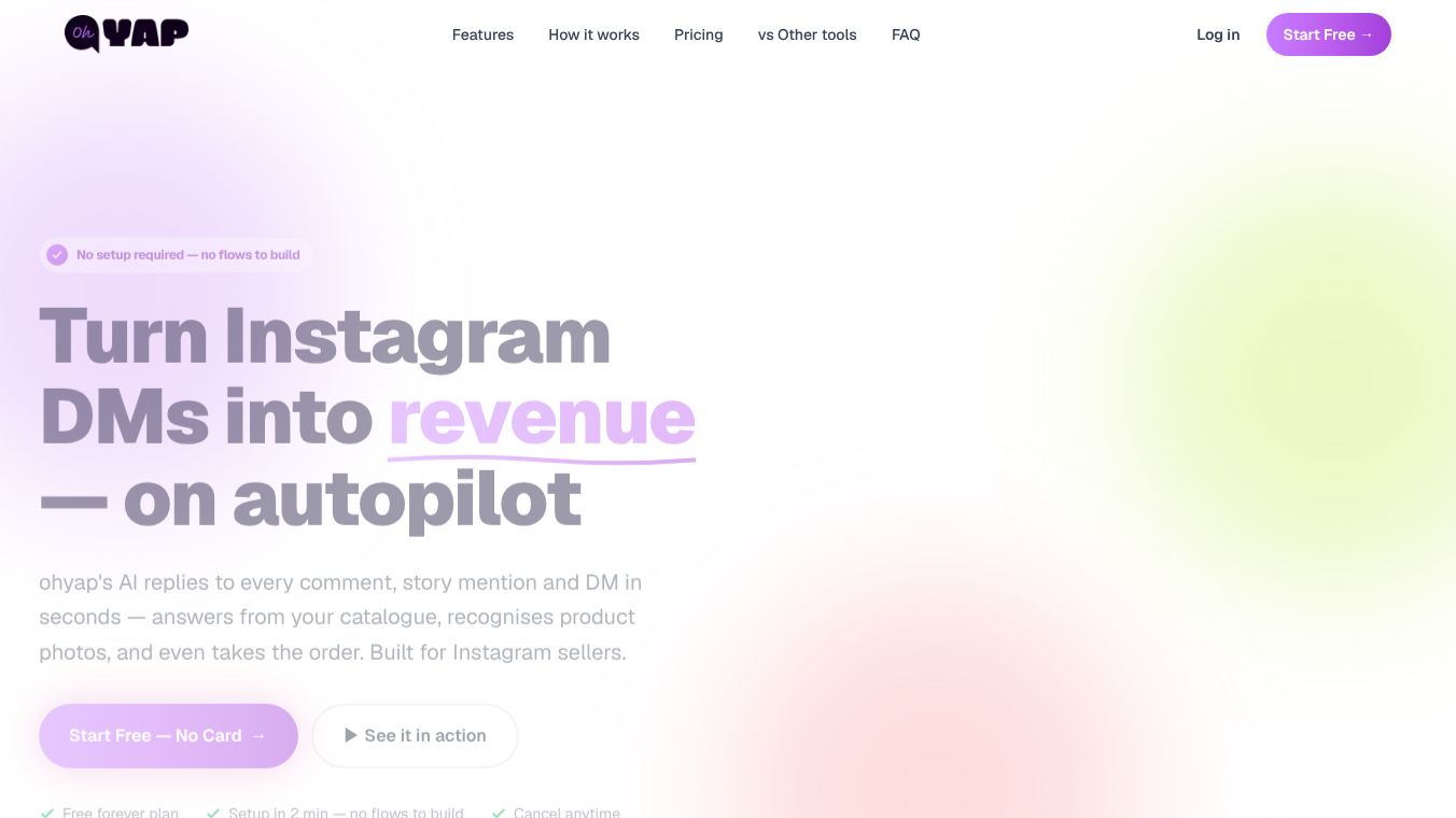 Ohyap AI agent for instagram