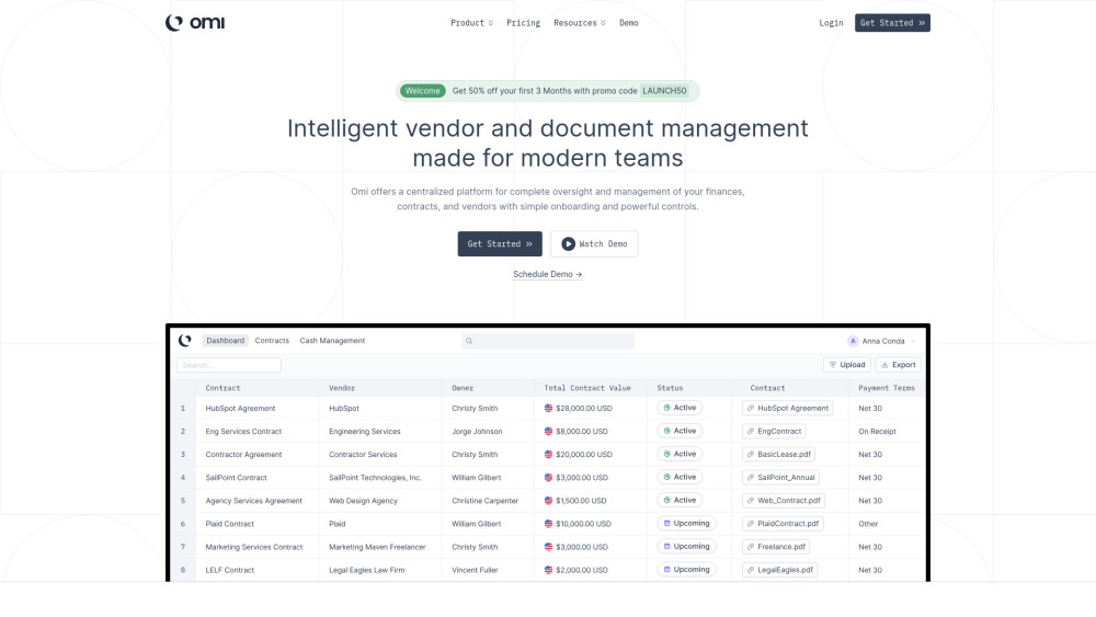 Omi | Vendor and Document Management