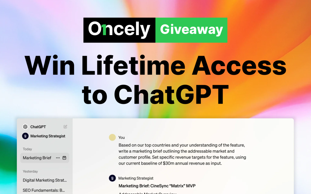 Oncely Giveaway