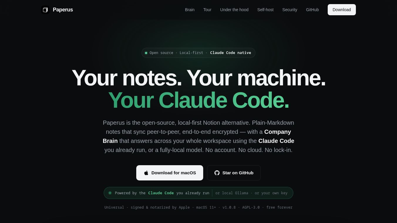 Open-source Notion alternative.