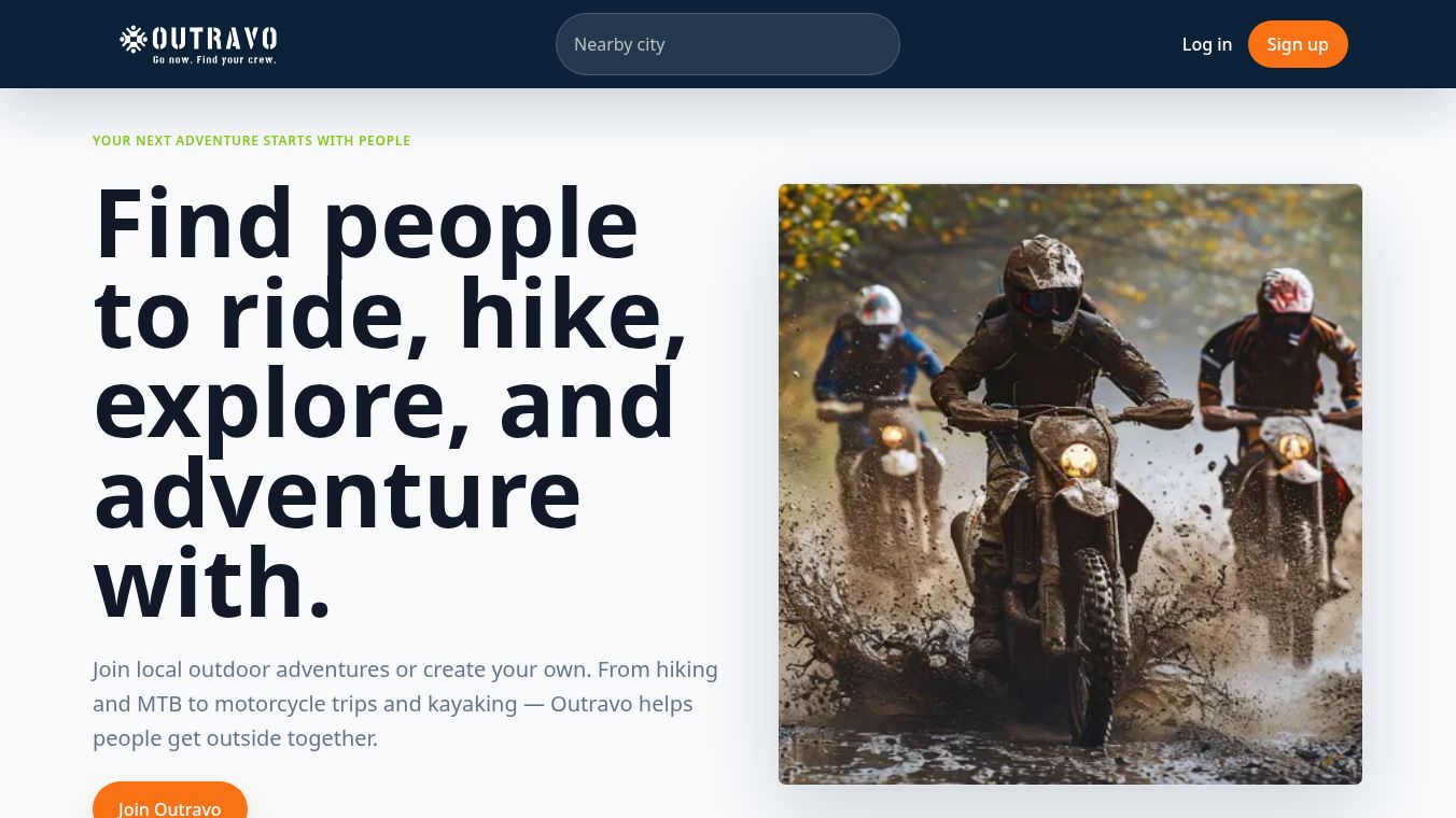 Outravo — Organize Outdoor Adventures