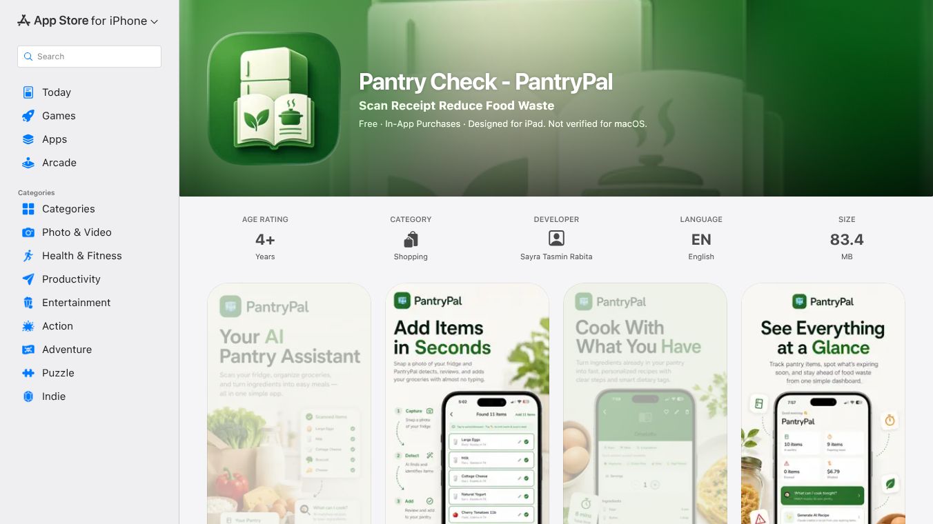 Pantry Check - PantryPal