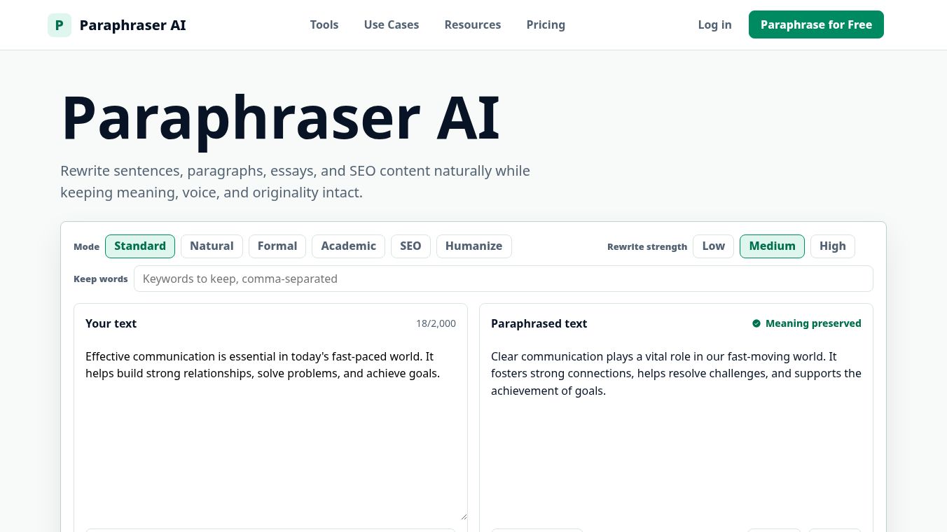 Paraphraser AI