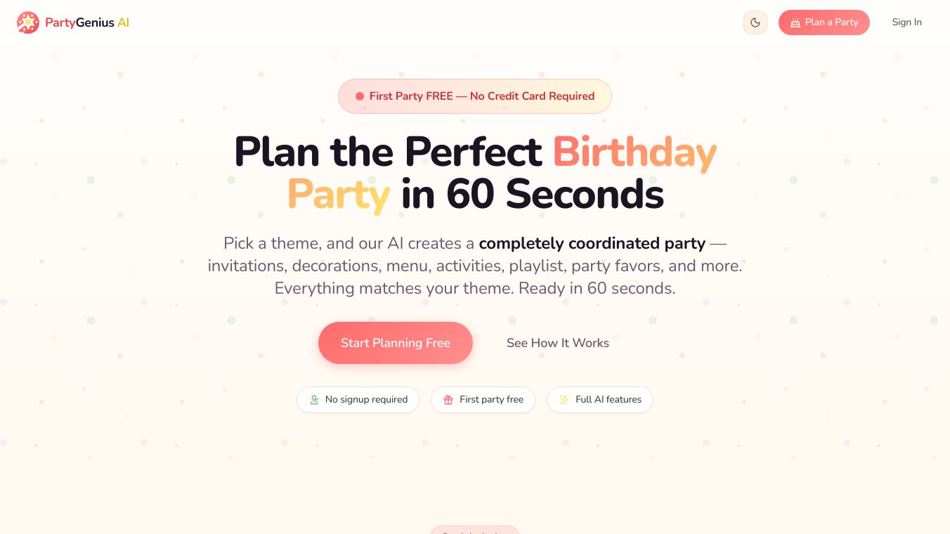 PartyGenius AI