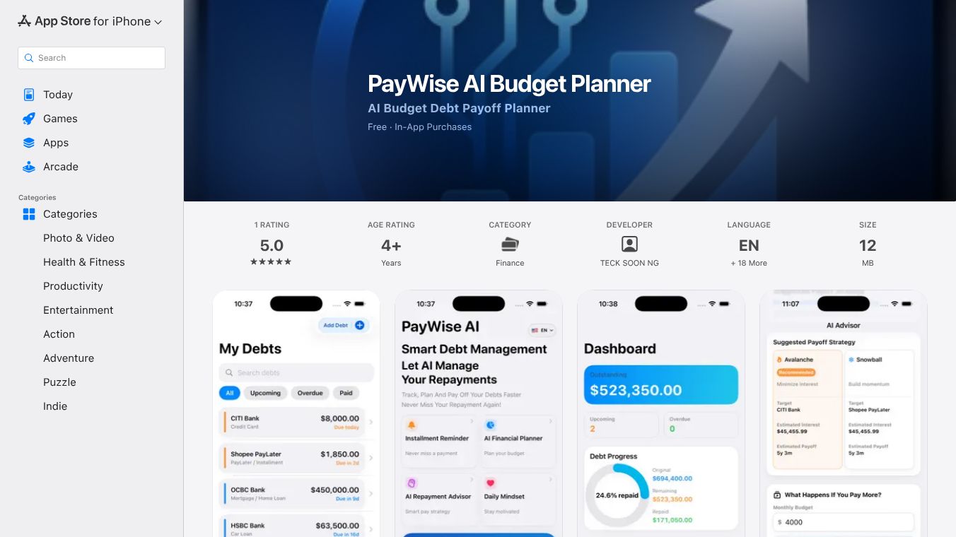PayWise AI Budget Planner