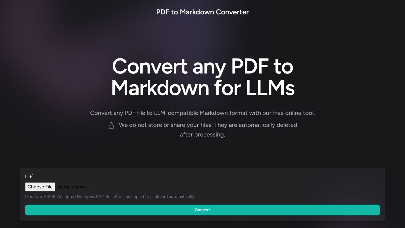 PDF to Markdown Converter