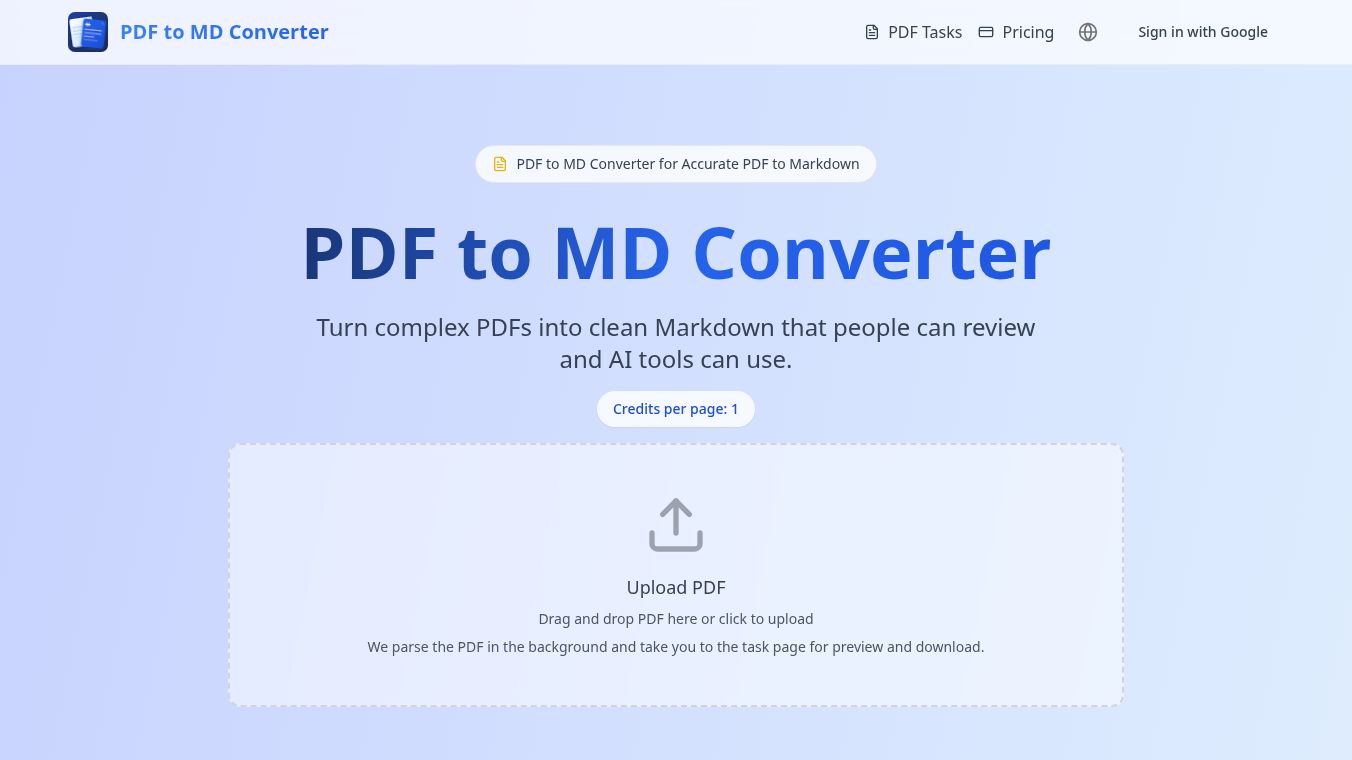 PDF to MD Converter