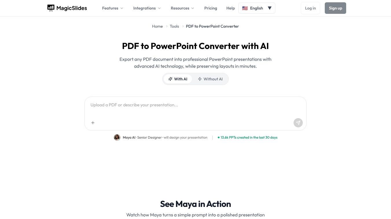 PDF to PowerPoint Converter with AI
