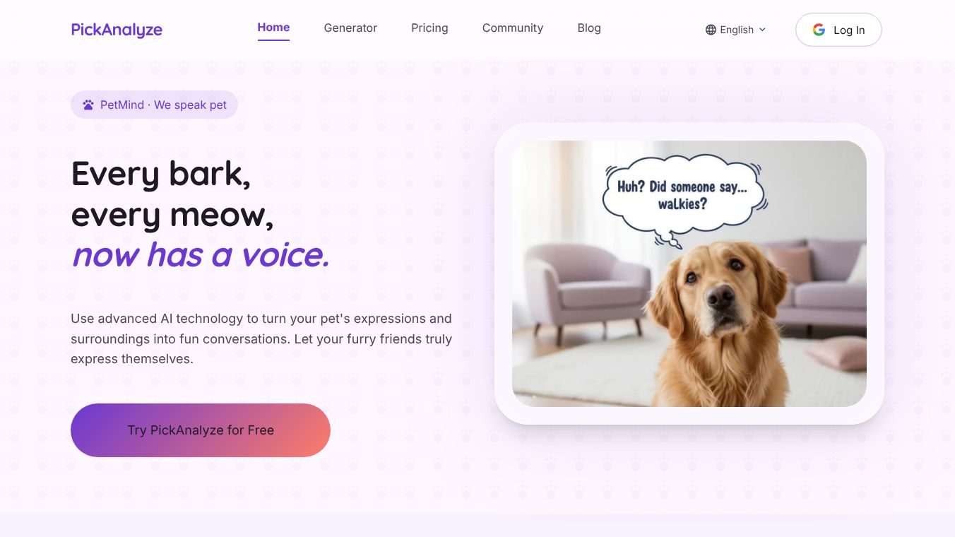 PickAnalyze - AI Pet Translator