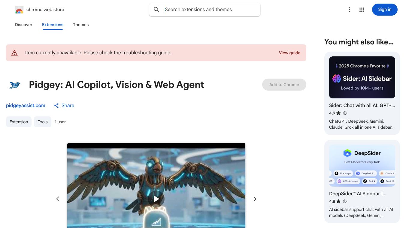 Pidgey: AI Copilot, Vision & Web Agent