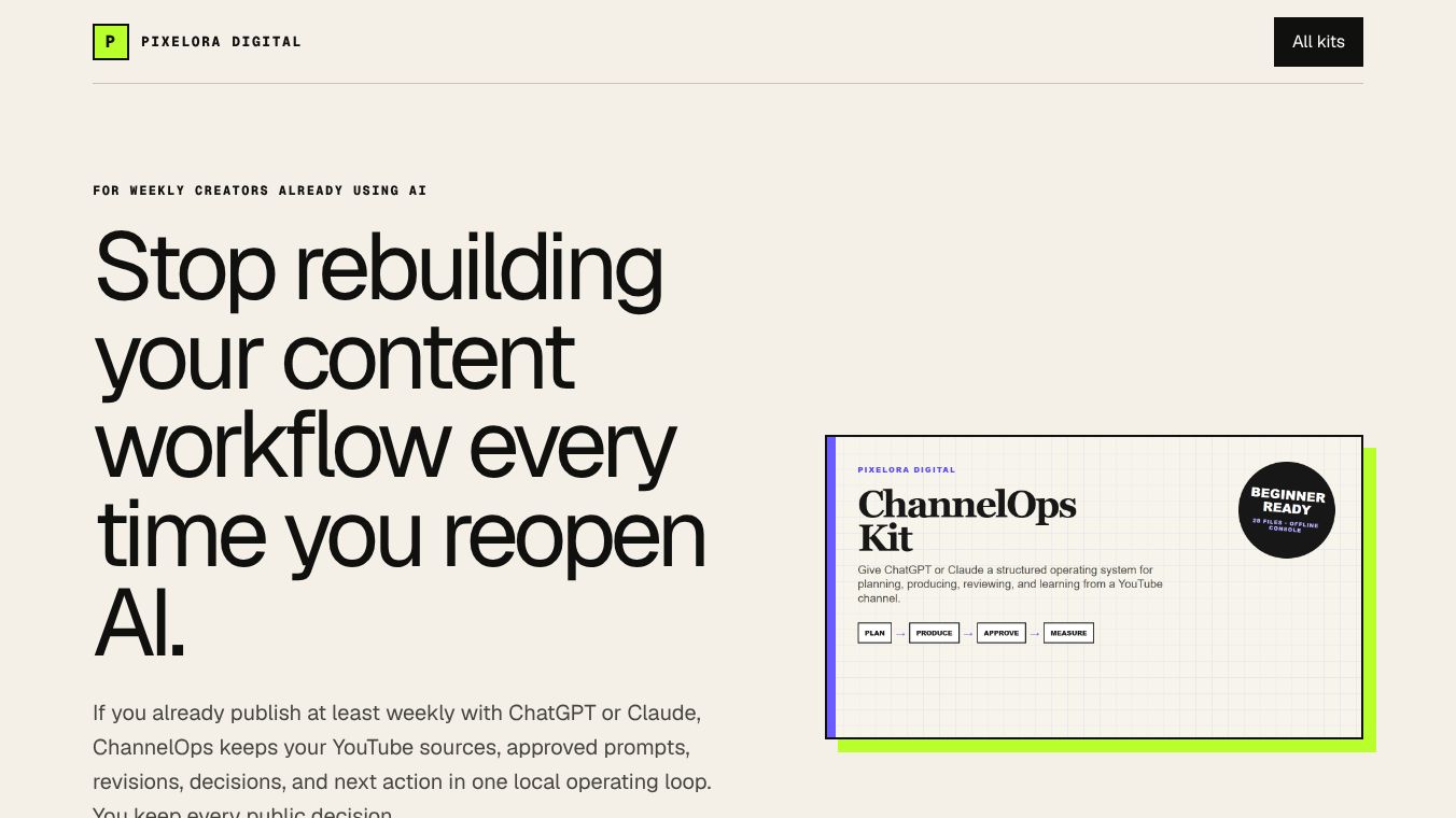 Pixelora ChannelOps