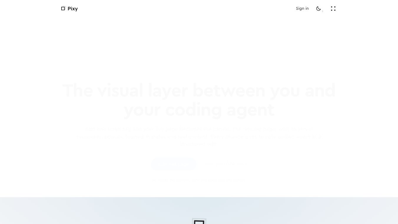 Pixy. The visual editor for AI coding.