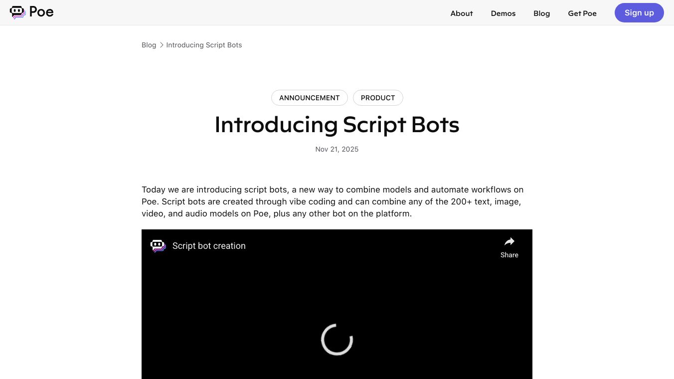 Poe Script Bots