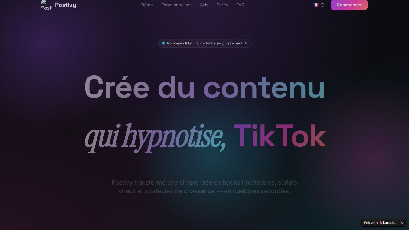 Postivy — Deviens viral sur TikTok