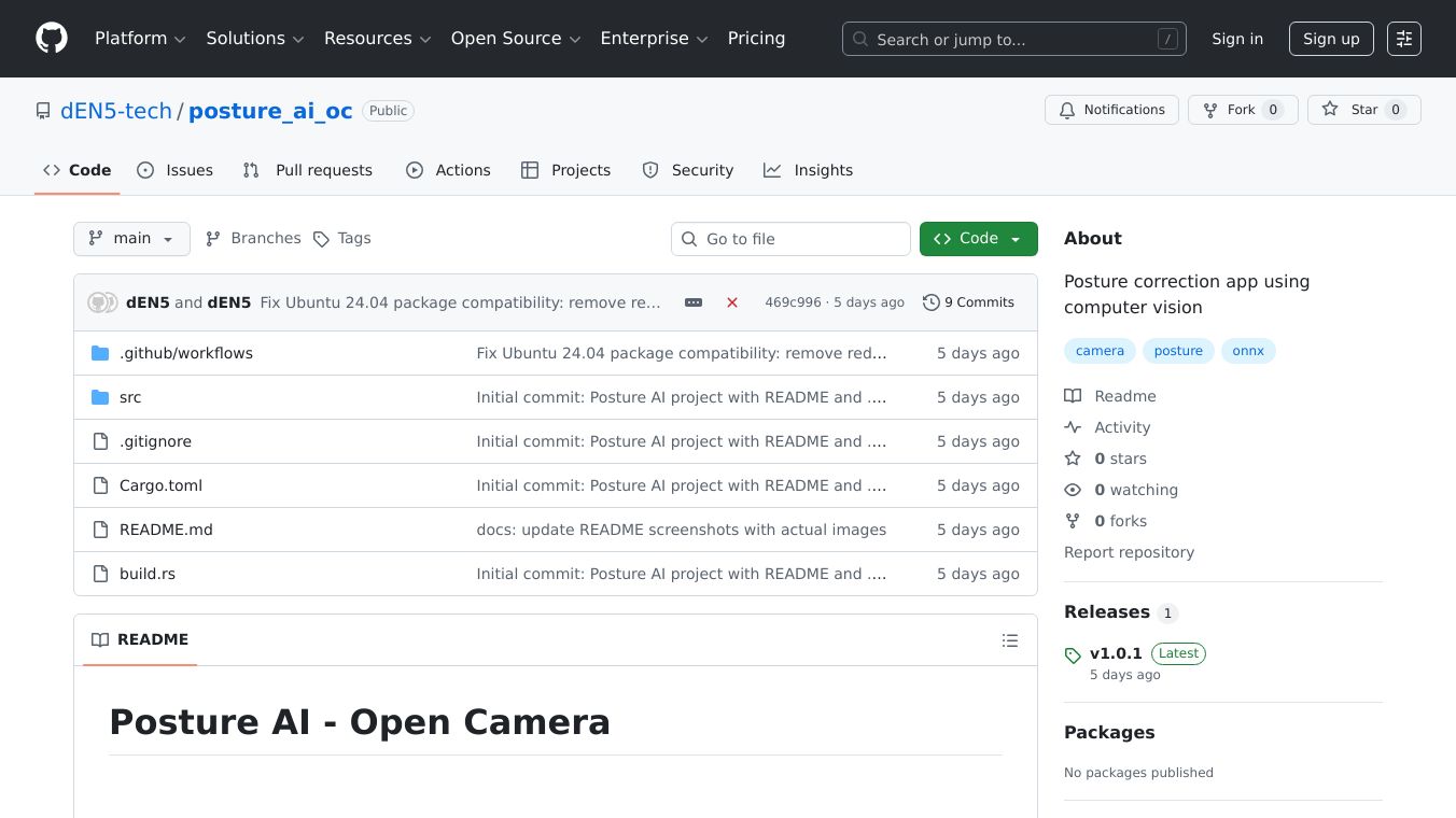 Posture AI - Open Camera
