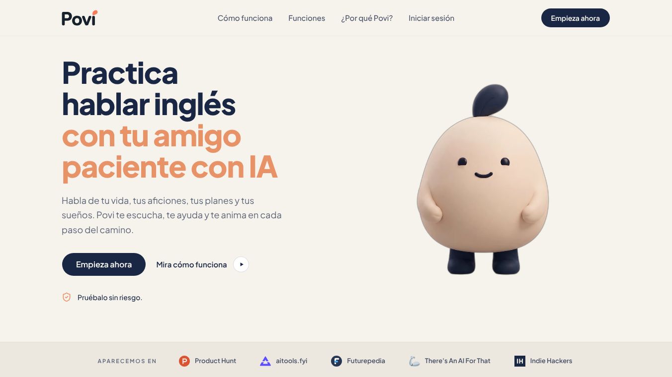 Povi — tu amigo IA para aprender inglés