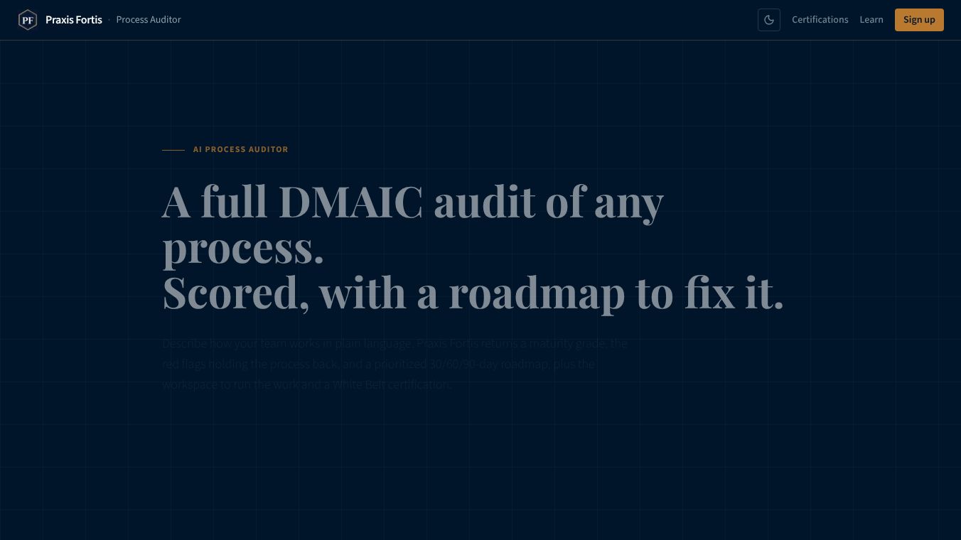 Praxis Fortis Process Auditor