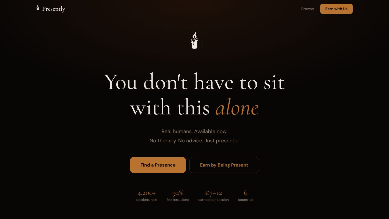 Presently — You don't have to be alone