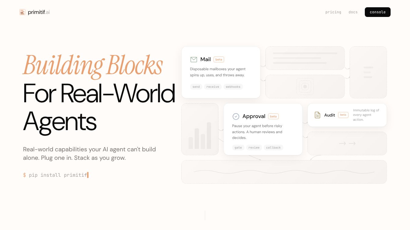 Primitif: Mail & Approval for AI Agents