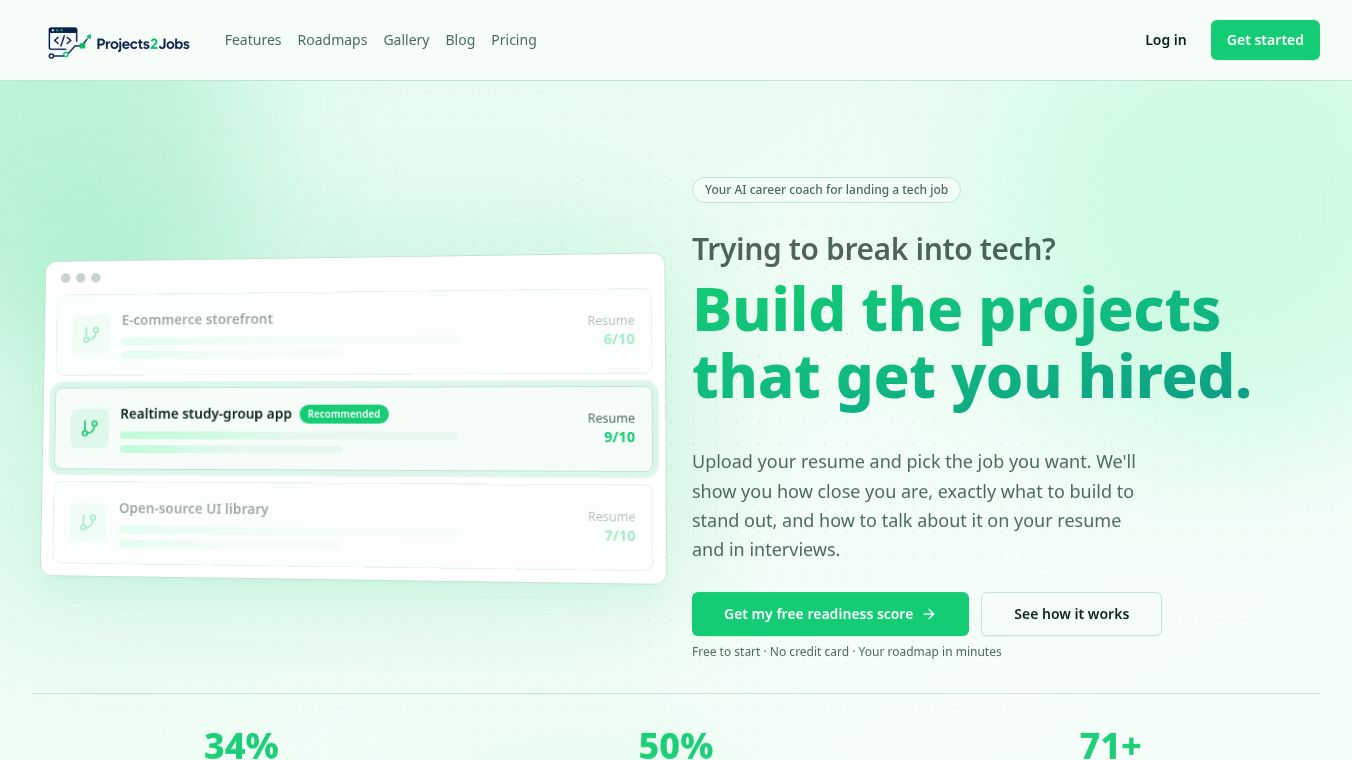 Projects2Jobs AI
