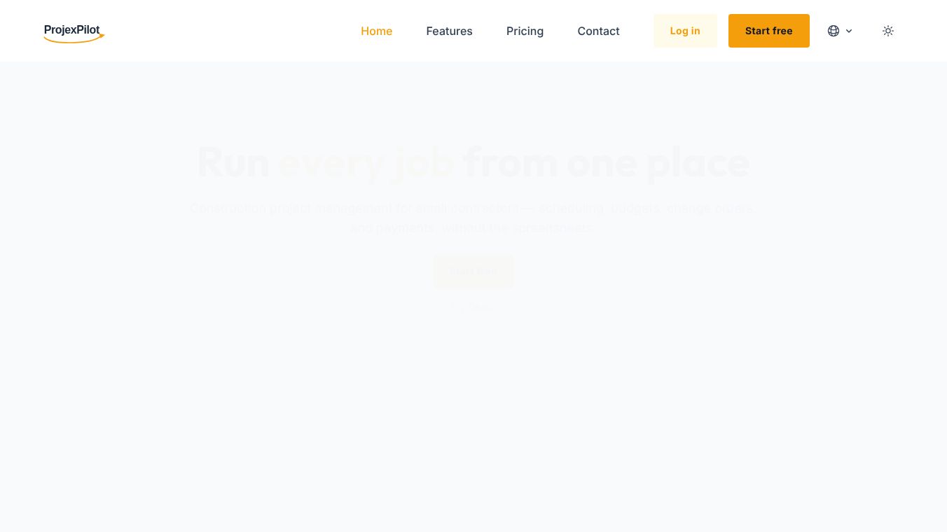 ProjexPilot — Construction management