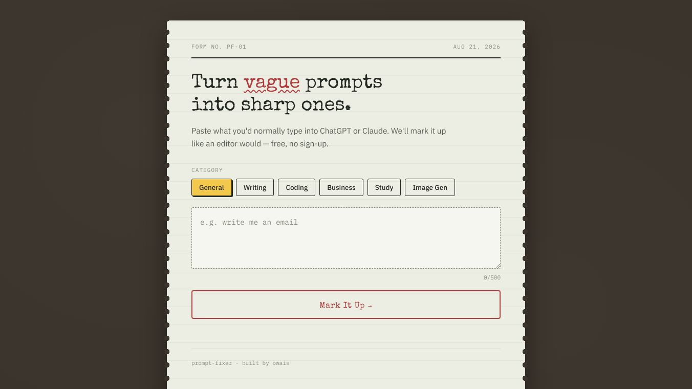 Prompt Fixer
