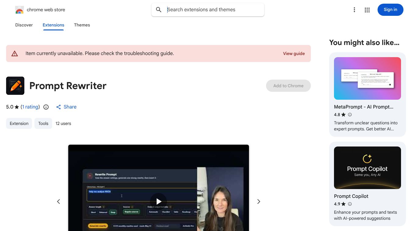 Prompt Rewriter