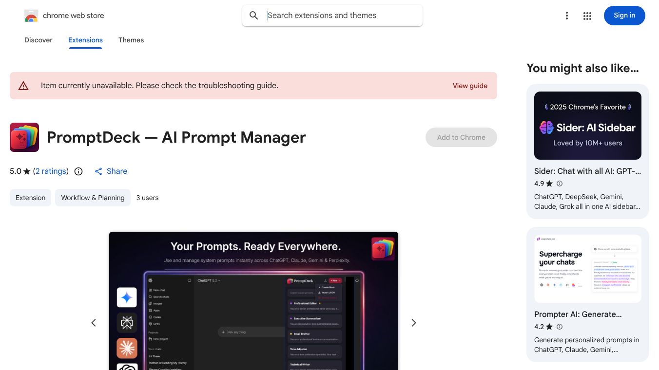 PromptDeck- AI Prompt Manager