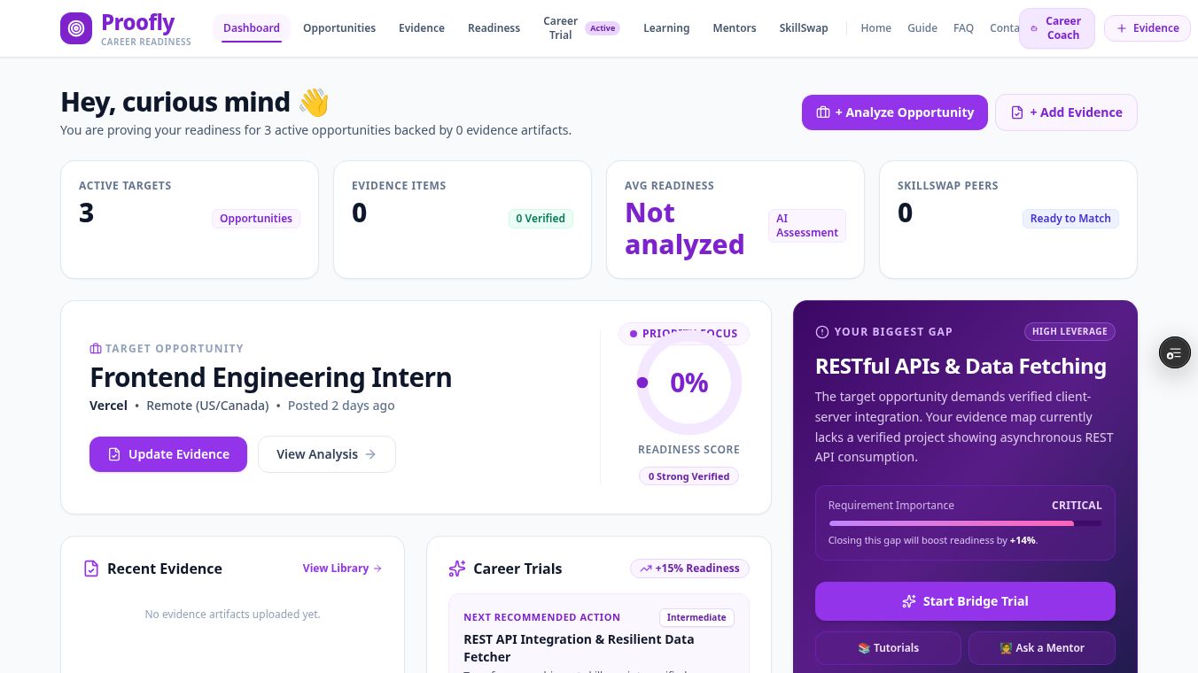 Proofly: AI Career Readiness Platform