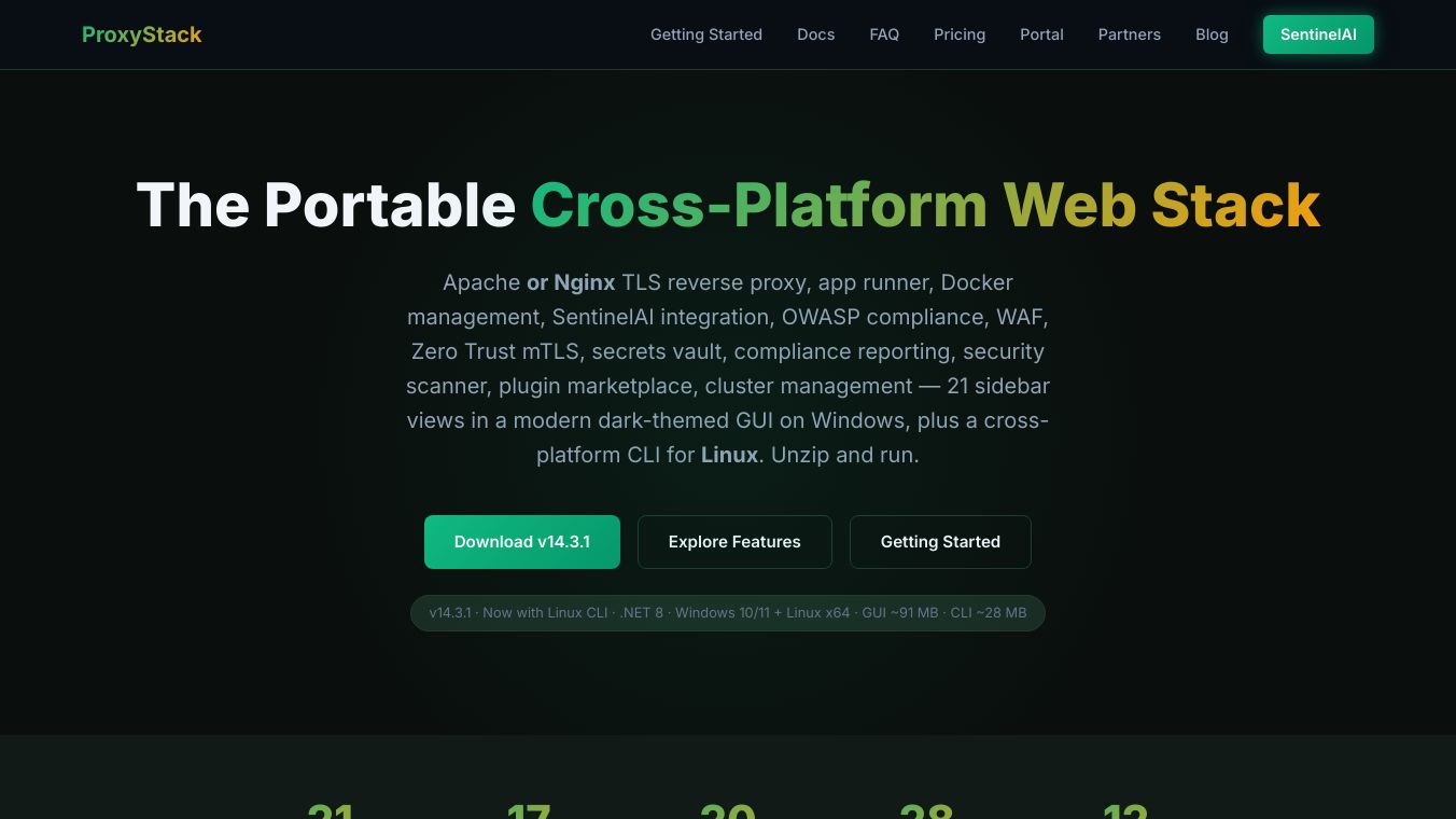 ProxyStack + SentinelAI