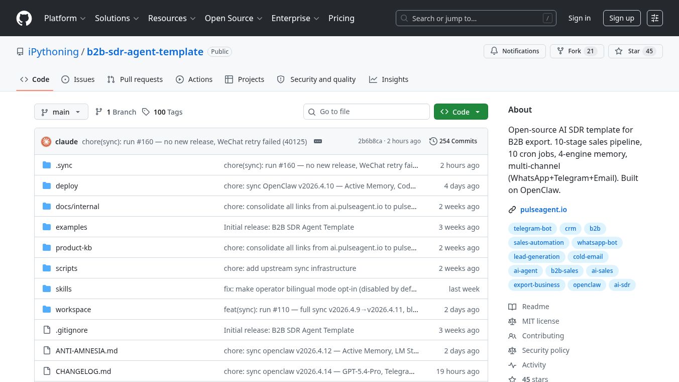 PulseAgent B2B SDR Agent SKill