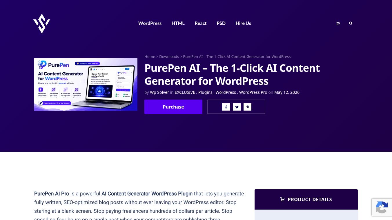 PurePen AI – AI Content Generator