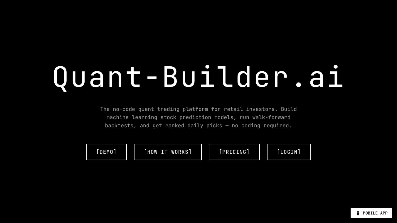 Quant-Builder.ai - Simplifying Quant