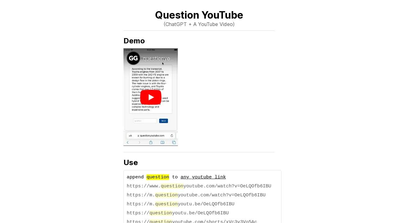 Questionyoutube