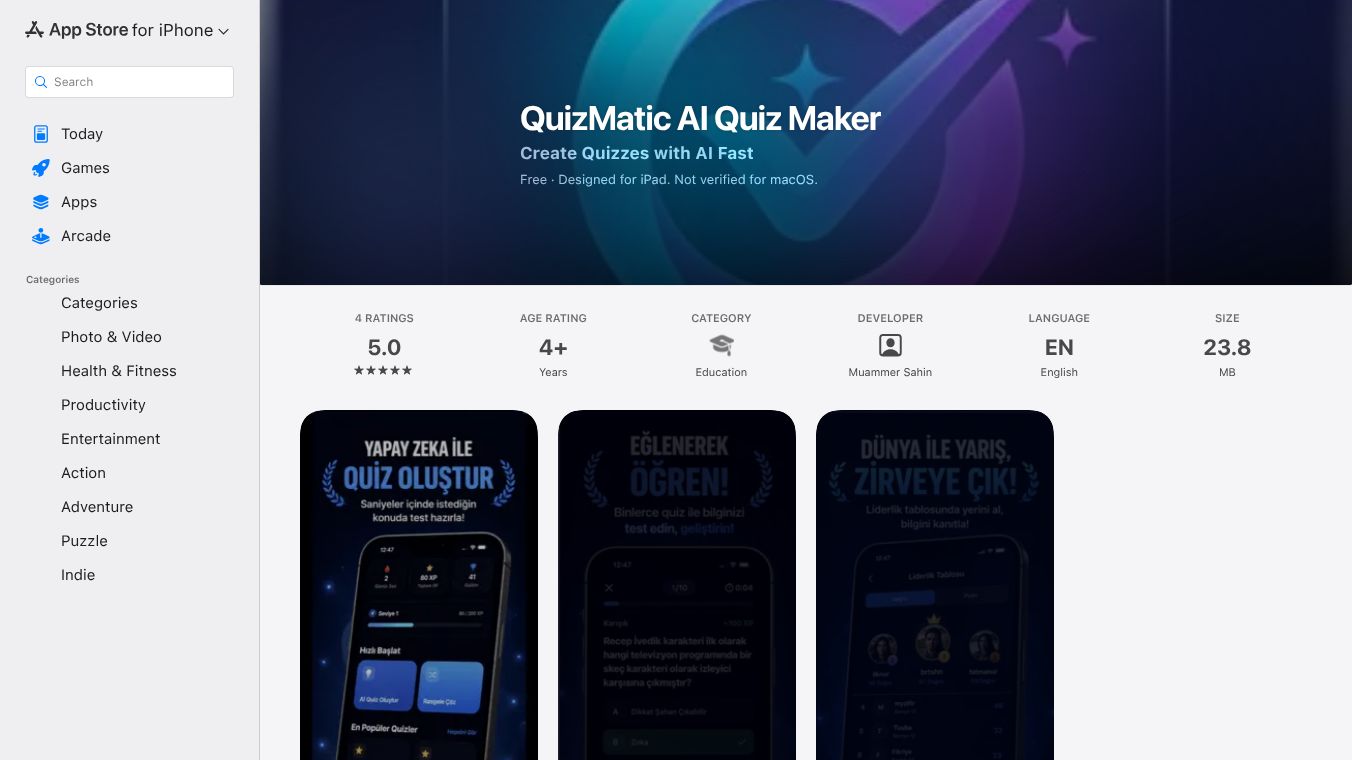 QuizMatic - AI Quiz & Test