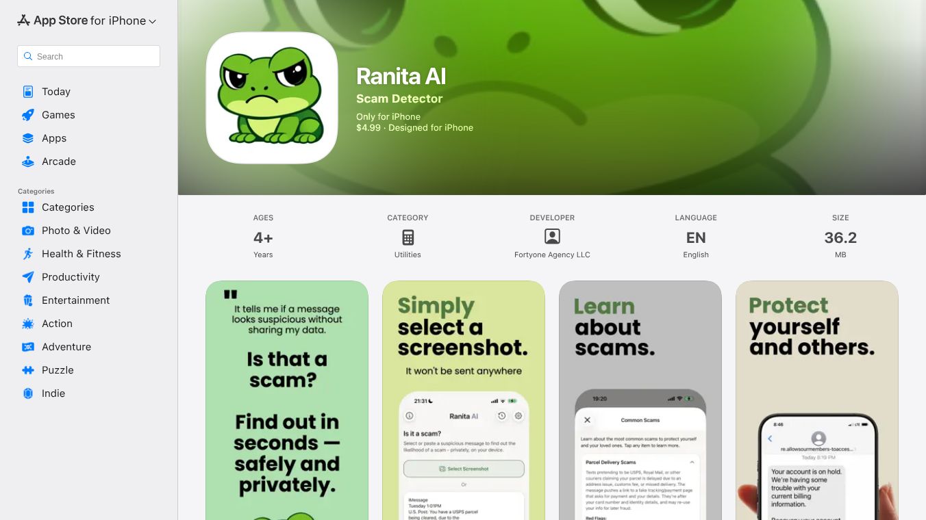 Ranita AI - Scam detector