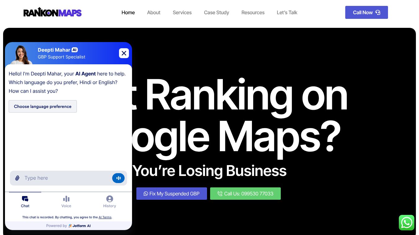 Rank on Maps