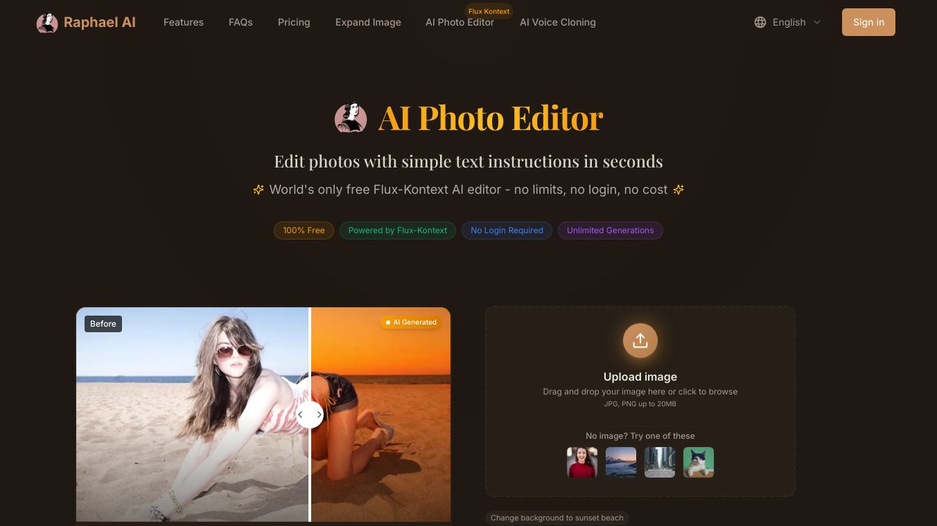 Raphael AI 2.0 - AI Photo Editor