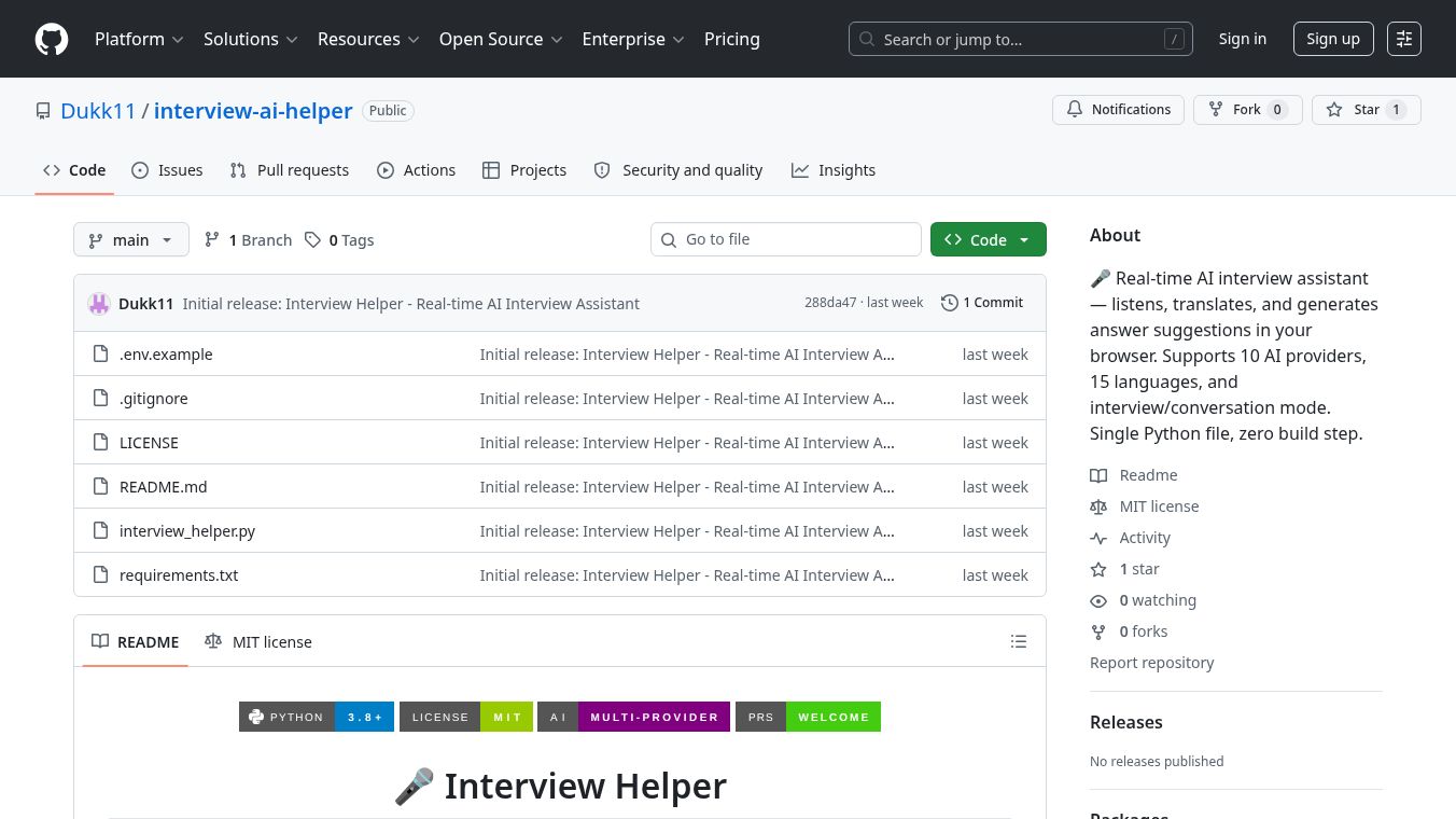 Real-time AI interview assistant