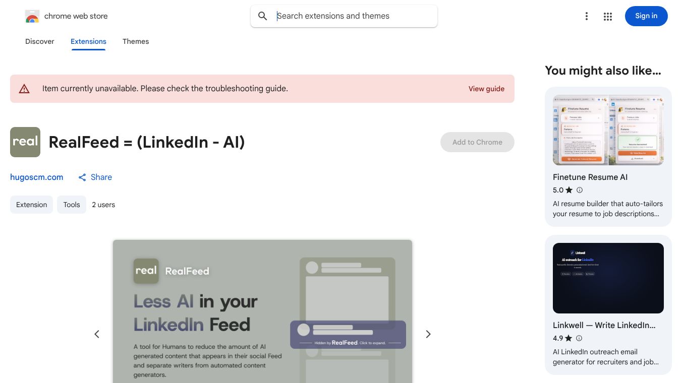 RealFeed: LinkedIn without the AI slop
